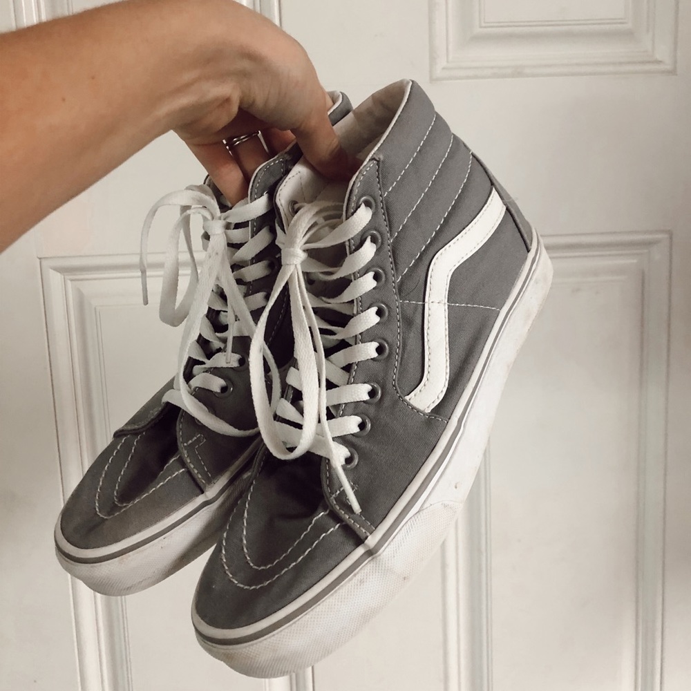 Woman’s Grey Hightop Vans